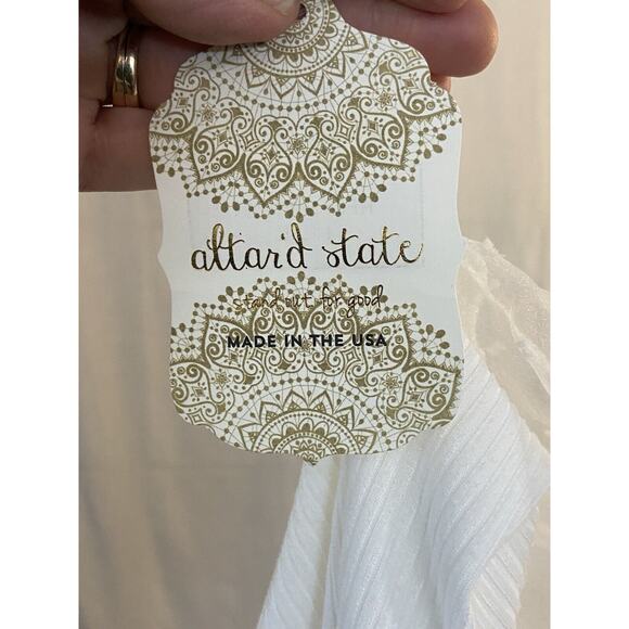 Altar'd State Women's Boho Chic Romantic Bridal Puff Bodysuit Size S Sheer NWT - Picture 9 of 10